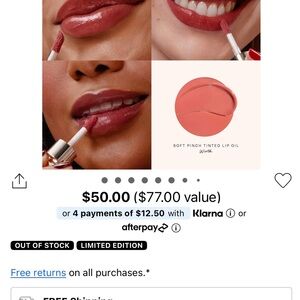 Rare Beauty Soft Pinch Tinted Lip Oil - Warm Red